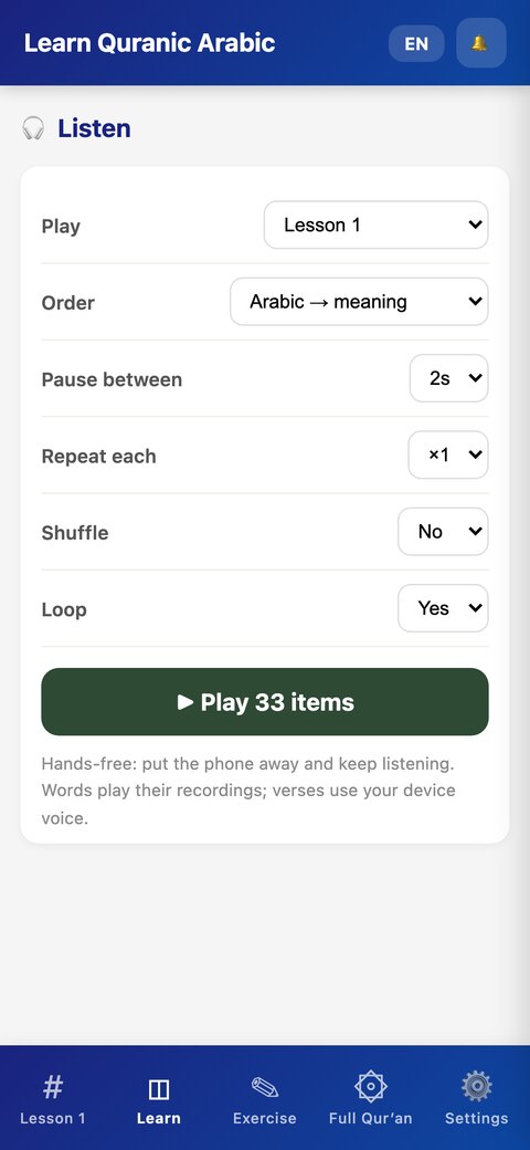 Hands-free listen mode